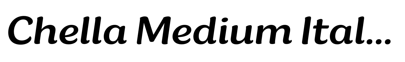 Chella Medium Italic